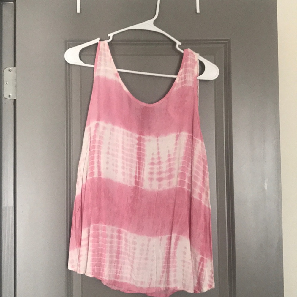 pink tie dye top